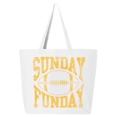 Vintage Yellow Sunday Funday Football Gift Gift 25L Jumbo Tote