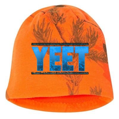 Vintage Yeet Tees Yeet Quotes Design Blue Kati - Camo Knit Beanie