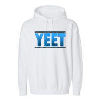 Vintage Yeet Tees Yeet Quotes Design Blue Garment-Dyed Fleece Hoodie