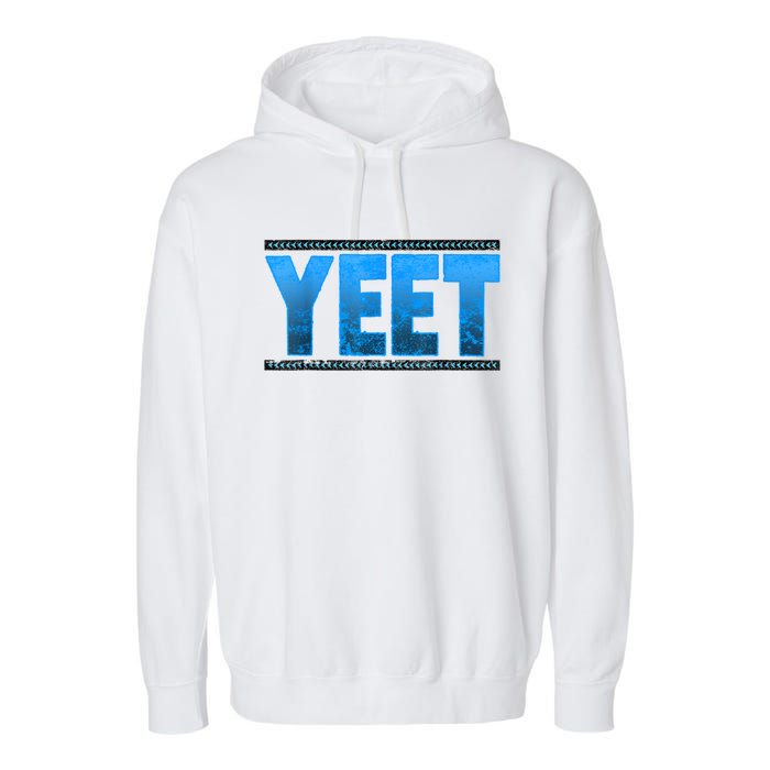 Vintage Yeet Tees Yeet Quotes Design Blue Garment-Dyed Fleece Hoodie