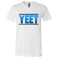 Vintage Yeet Tees Yeet Quotes Design Blue V-Neck T-Shirt