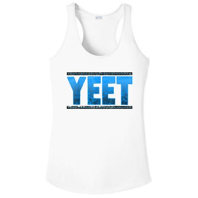 Vintage Yeet Tees Yeet Quotes Design Blue Ladies PosiCharge Competitor Racerback Tank