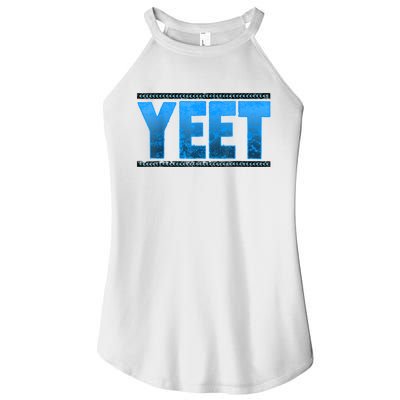 Vintage Yeet Tees Yeet Quotes Design Blue Women’s Perfect Tri Rocker Tank