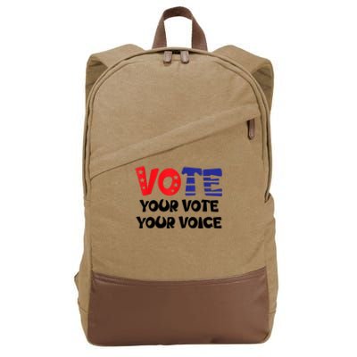 Vote Your Vote Your Voice – Empowerment Cotton Canvas Backpack