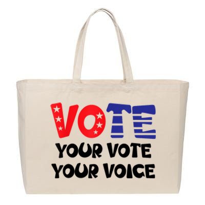 Vote Your Vote Your Voice – Empowerment Cotton Canvas Jumbo Tote