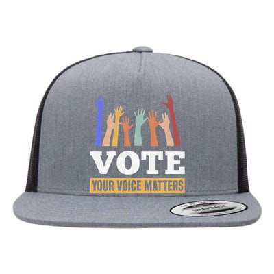 Vote Your Voice Matters Presidential Election Flat Bill Trucker Hat