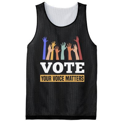 Vote Your Voice Matters Presidential Election Mesh Reversible Basketball Jersey Tank