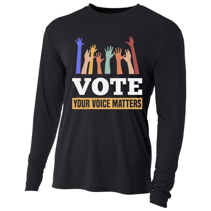 Vote Your Voice Matters Presidential Election Cooling Performance Long Sleeve Crew