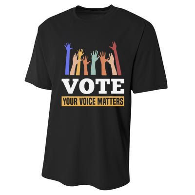 Vote Your Voice Matters Presidential Election Performance Sprint T-Shirt