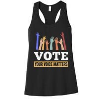 Vote Your Voice Matters Presidential Election Women's Racerback Tank