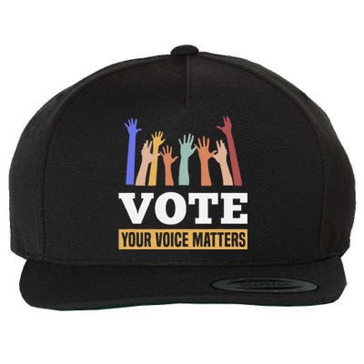 Vote Your Voice Matters Presidential Election Wool Snapback Cap