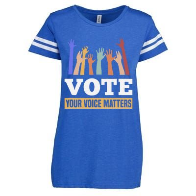 Vote Your Voice Matters Presidential Election Enza Ladies Jersey Football T-Shirt