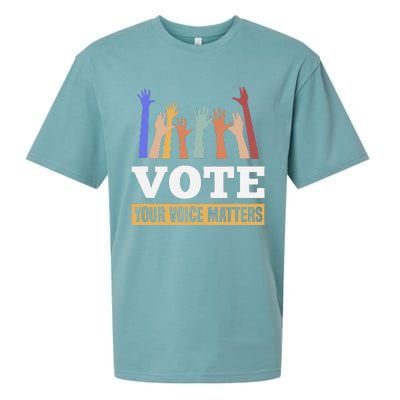 Vote Your Voice Matters Presidential Election Sueded Cloud Jersey T-Shirt