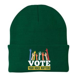 Vote Your Voice Matters Presidential Election Knit Cap Winter Beanie