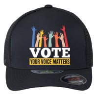 Vote Your Voice Matters Presidential Election Flexfit Unipanel Trucker Cap