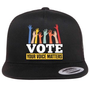 Vote Your Voice Matters Presidential Election Flat Bill Trucker Hat