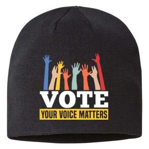 Vote Your Voice Matters Presidential Election Sustainable Beanie