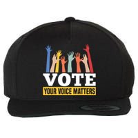 Vote Your Voice Matters Presidential Election Wool Snapback Cap