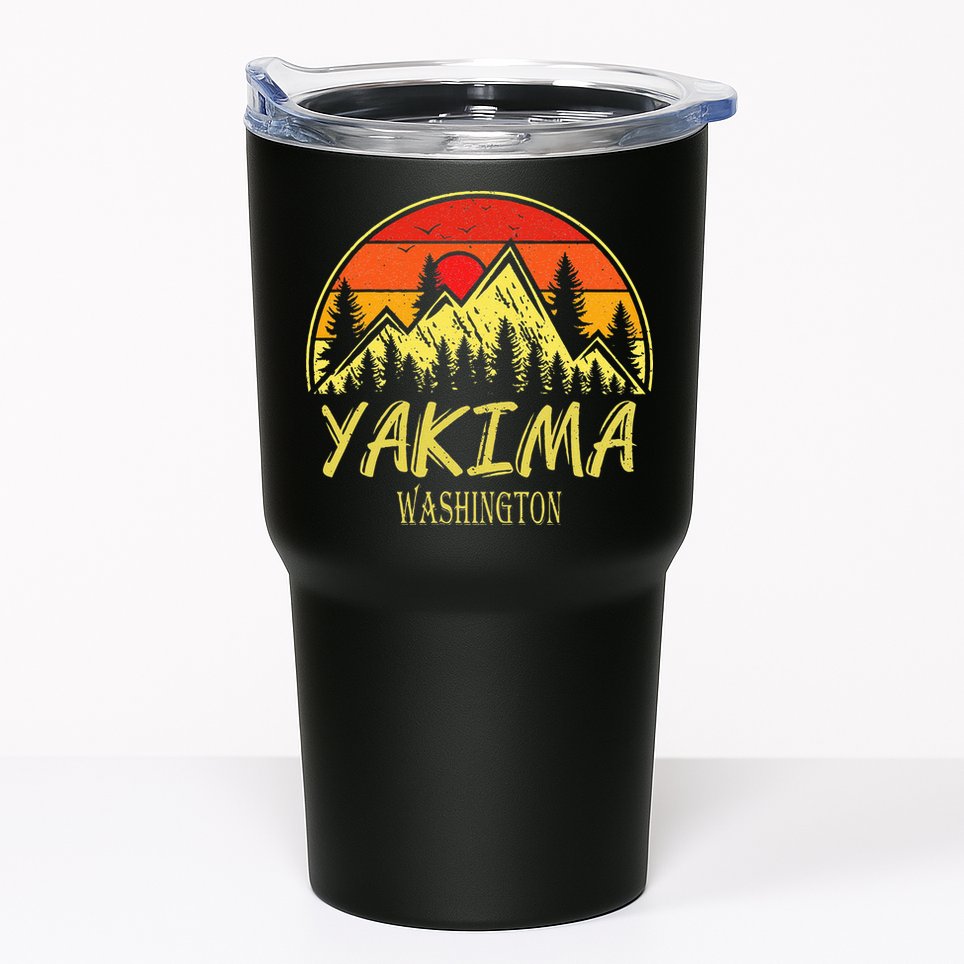 Vintage Yakima Washington WA Mountains Hike Hiking Souvenir Tumbler
