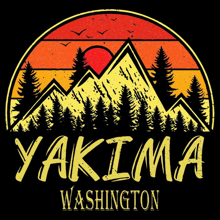 Vintage Yakima Washington WA Mountains Hike Hiking Souvenir Womens Tank Top