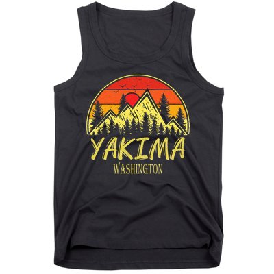 Vintage Yakima Washington WA Mountains Hike Hiking Souvenir Tank Top