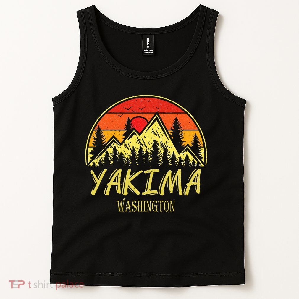 Vintage Yakima Washington WA Mountains Hike Hiking Souvenir Tank Top