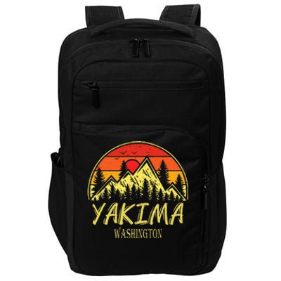 Vintage Yakima Washington WA Mountains Hike Hiking Souvenir Impact Tech Backpack