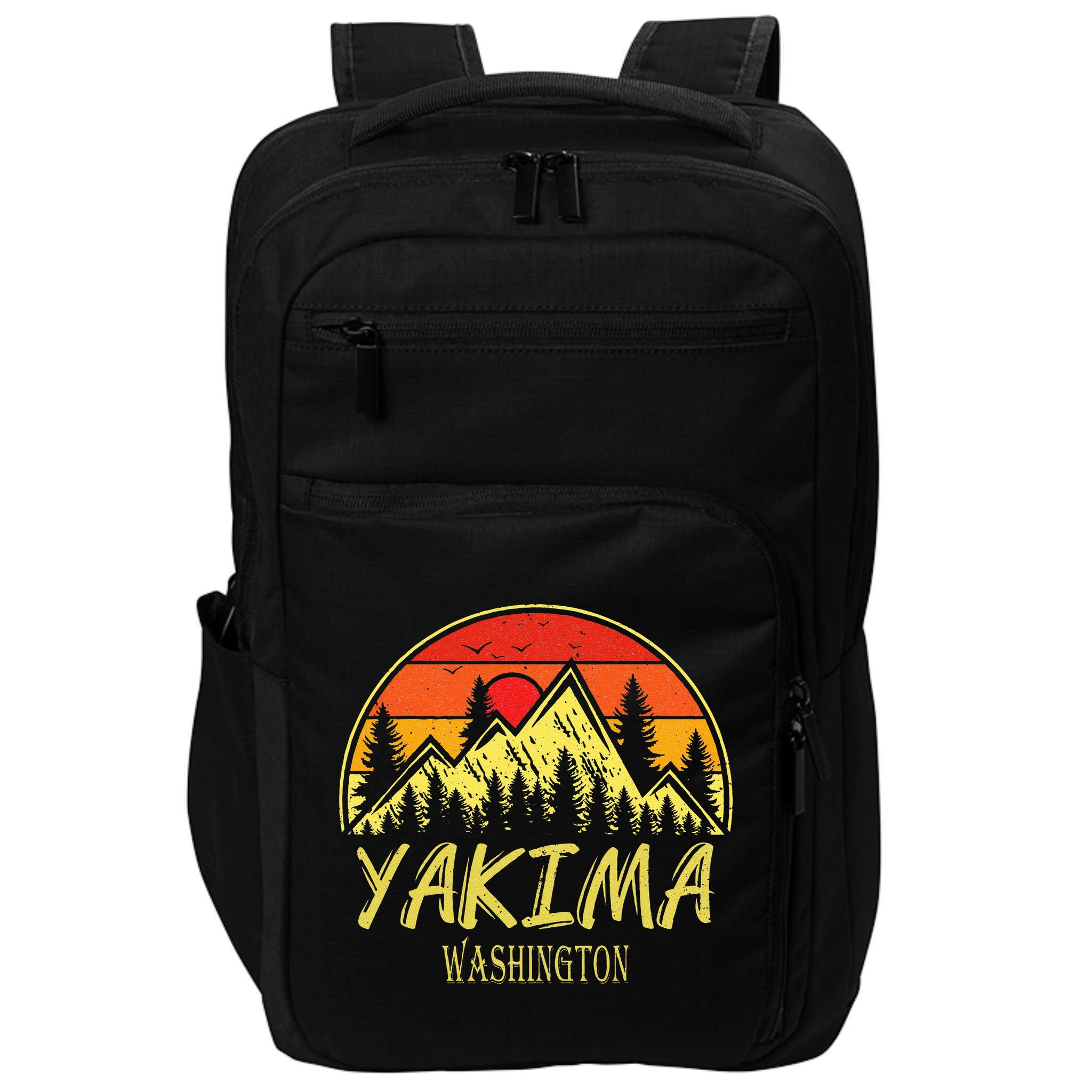 Vintage Yakima Washington WA Mountains Hike Hiking Souvenir Impact Tech Backpack
