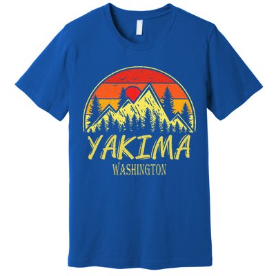 Vintage Yakima Washington WA Mountains Hike Hiking Souvenir Premium T-Shirt