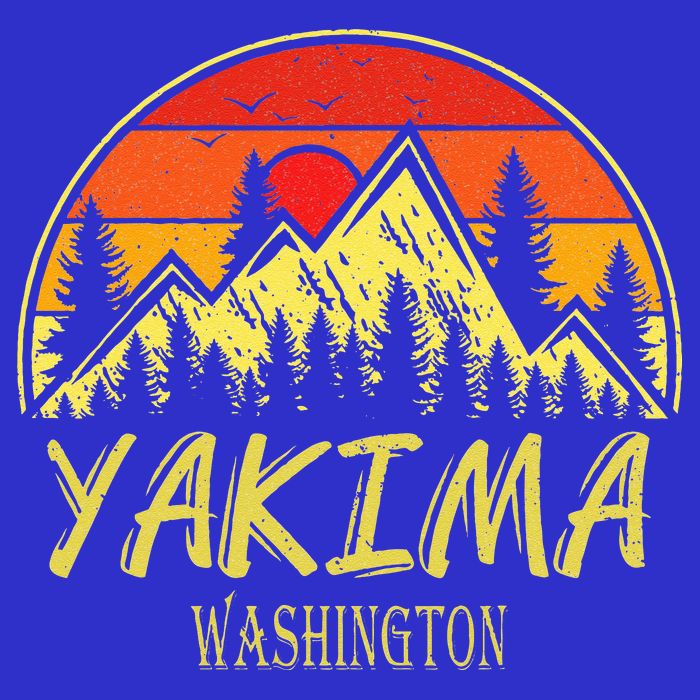 Vintage Yakima Washington WA Mountains Hike Hiking Souvenir Womens Tank Top