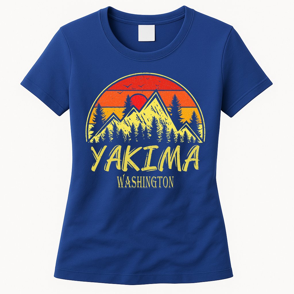 Vintage Yakima Washington WA Mountains Hike Hiking Souvenir Womens T-Shirt