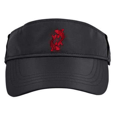 Vintage Ying Yang Asian Koi Fish Japaneses Adult Drive Performance Visor