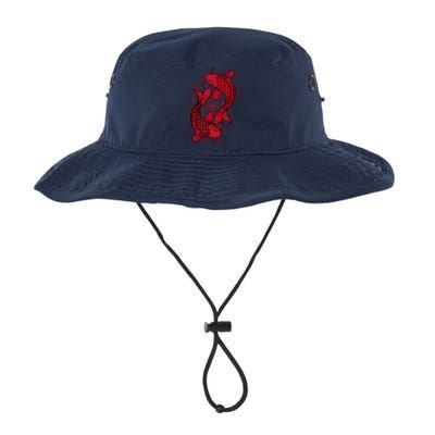 Vintage Ying Yang Asian Koi Fish Japaneses Bucket Hat