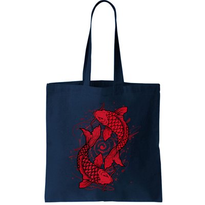 Vintage Ying Yang Asian Koi Fish Japaneses Bag