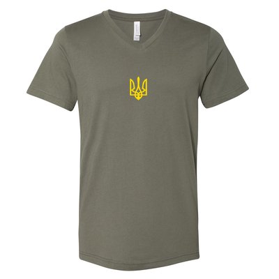 Volodymyr Zelenskyy Army Military Coat Of Arms I Stand With Ukraine V-Neck T-Shirt