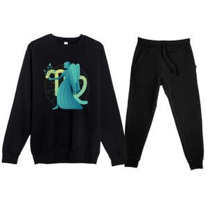 Virgo Zodiac Astrology Premium Crewneck Sweatsuit Set