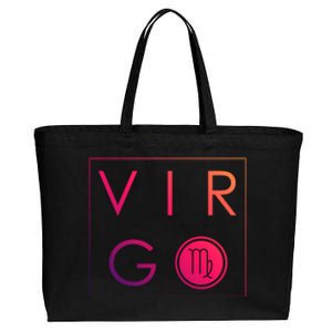 Virgo Zodiac Astrology Gift Cotton Canvas Jumbo Tote