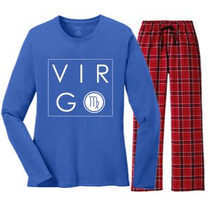 Virgo Zodiac Astrology Gift Women's Long Sleeve Flannel Pajama Set 