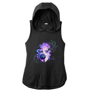 Virgo Zodiac Astrology Gift Ladies PosiCharge Tri-Blend Wicking Draft Hoodie Tank