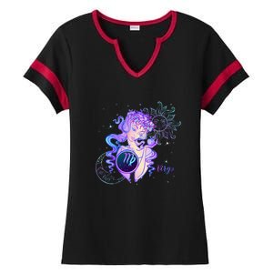 Virgo Zodiac Astrology Gift Ladies Halftime Notch Neck Tee