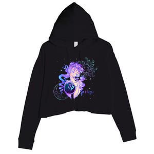 Virgo Zodiac Astrology Gift Crop Fleece Hoodie