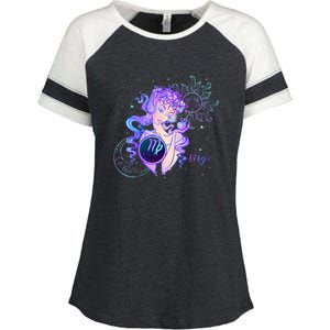 Virgo Zodiac Astrology Gift Enza Ladies Jersey Colorblock Tee