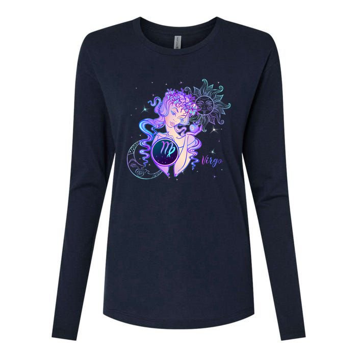 Virgo Zodiac Astrology Gift Womens Cotton Relaxed Long Sleeve T-Shirt