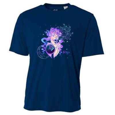 Virgo Zodiac Astrology Gift Cooling Performance Crew T-Shirt