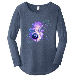 Virgo Zodiac Astrology Gift Women's Perfect Tri Tunic Long Sleeve Shirt