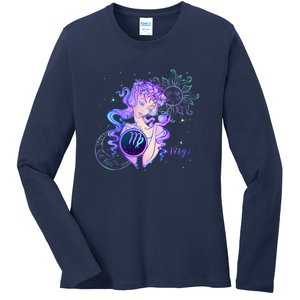 Virgo Zodiac Astrology Gift Ladies Long Sleeve Shirt