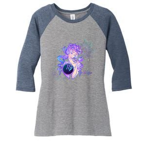 Virgo Zodiac Astrology Gift Women's Tri-Blend 3/4-Sleeve Raglan Shirt