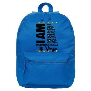 Virgo Zodiac Birthday Black Pride Unapologetically Gift 16 in Basic Backpack