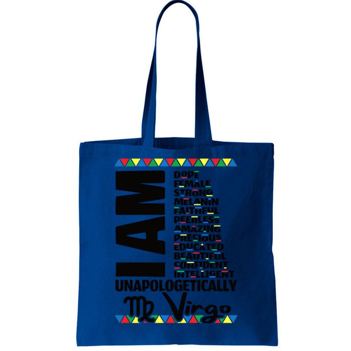 Virgo Zodiac Birthday Black Pride Unapologetically Gift Tote Bag