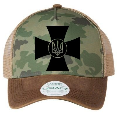 Volodymyr Zelensky Cross Ukrainian Ukraine Coat Of Arms Army Military Legacy Tie Dye Trucker Hat